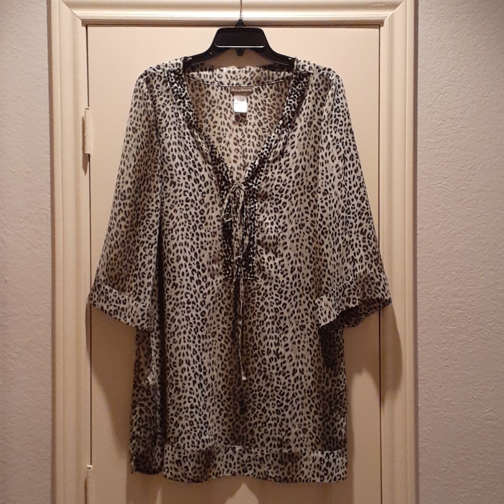 Tommy Bahama Women's Leopard Print Top/Coverup